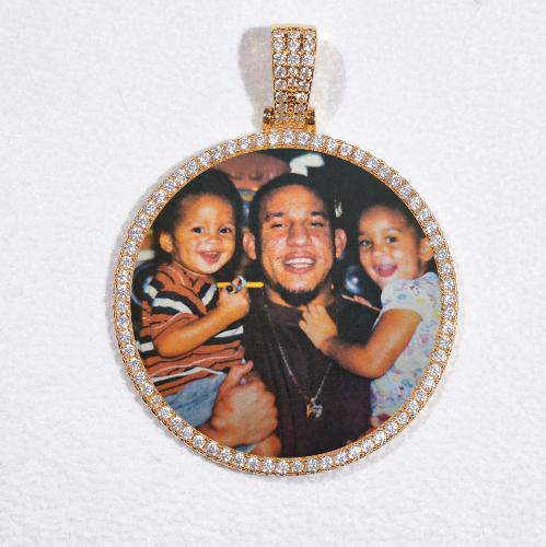 MEDIUM 3D CIRCLE CUSTOM PICTURE PENDANT