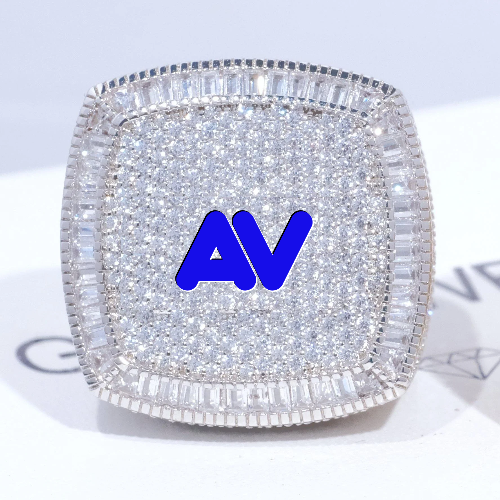 CUSTOM LETTER 3D ICED RING