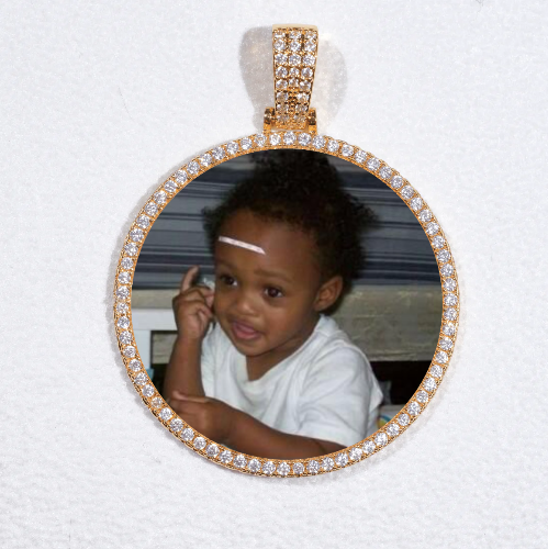 MEDIUM 3D CIRCLE CUSTOM PICTURE PENDANT