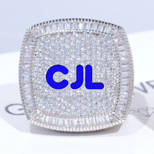 CUSTOM LETTER 3D ICED RING