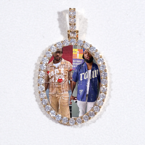 3D Oval Custom Picture Pendant