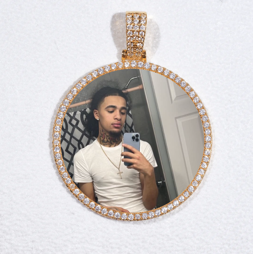 MEDIUM 3D CIRCLE CUSTOM PICTURE PENDANT
