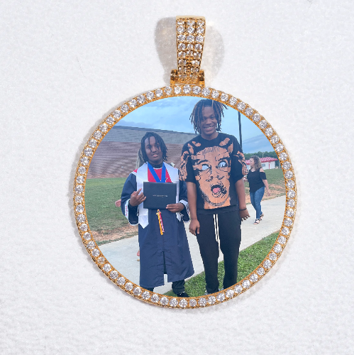 MEDIUM 3D CIRCLE CUSTOM PICTURE PENDANT