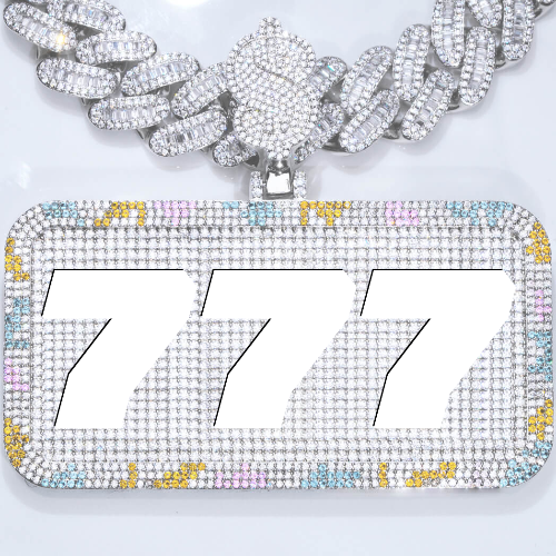 CUSTOM LETTER NECKLACE 3D COLORFUL SQUARE