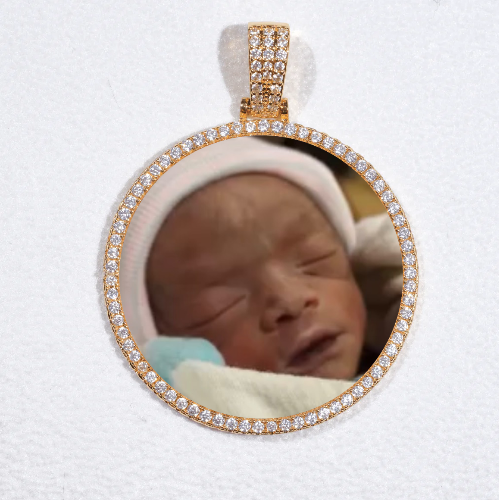 MEDIUM 3D CIRCLE CUSTOM PICTURE PENDANT