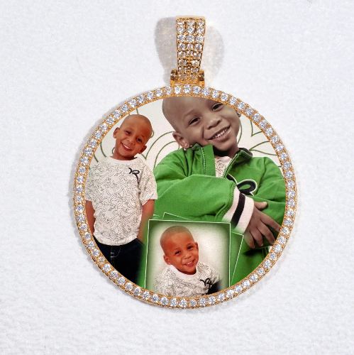 MEDIUM 3D CIRCLE CUSTOM PICTURE PENDANT