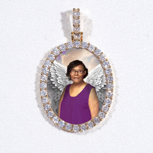 3D Oval Custom Picture Pendant