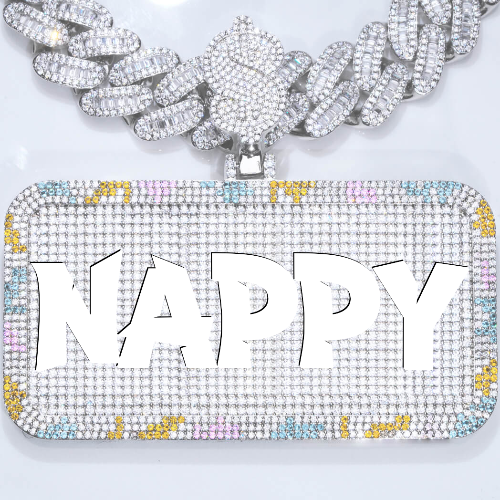 CUSTOM LETTER NECKLACE 3D COLORFUL SQUARE