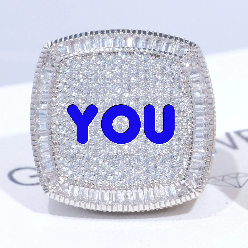 CUSTOM LETTER 3D ICED RING