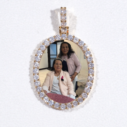3D Oval Custom Picture Pendant