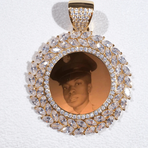 Large 3D Wheat Ear Custom Picture Pendant