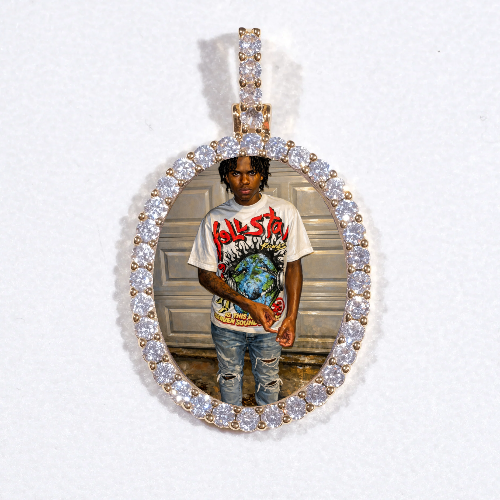 3D Oval Custom Picture Pendant