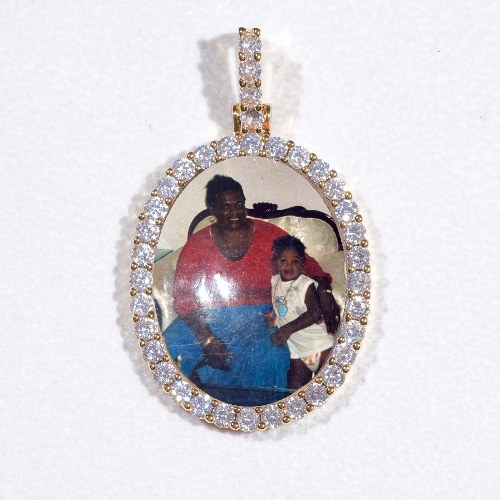 3D Oval Custom Picture Pendant