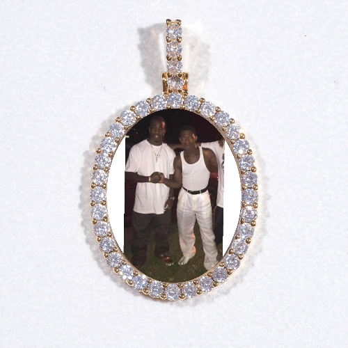 3D Oval Custom Picture Pendant