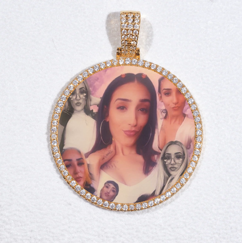 MEDIUM 3D CIRCLE CUSTOM PICTURE PENDANT