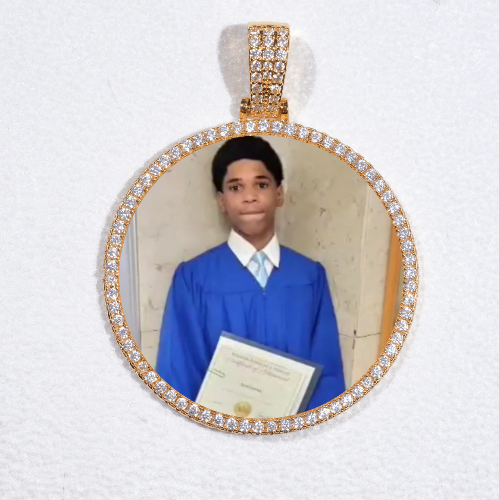 MEDIUM 3D CIRCLE CUSTOM PICTURE PENDANT