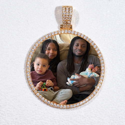 MEDIUM 3D CIRCLE CUSTOM PICTURE PENDANT