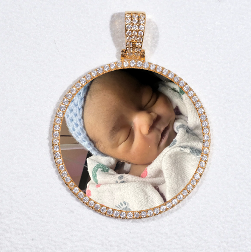 MEDIUM 3D CIRCLE CUSTOM PICTURE PENDANT
