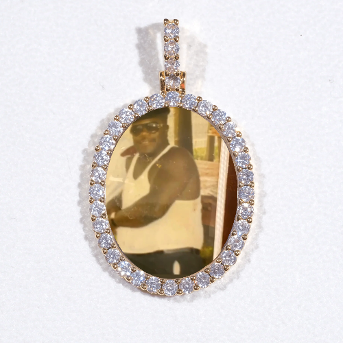 3D Oval Custom Picture Pendant
