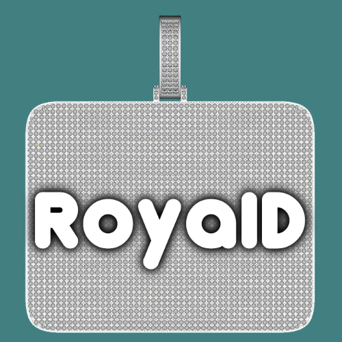 CUSTOM LETTER NECKLACE 3D BIG SQUARE