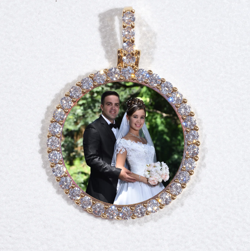 3D CIRCLE CUSTOM PICTURE PENDANT SMALL SIZE