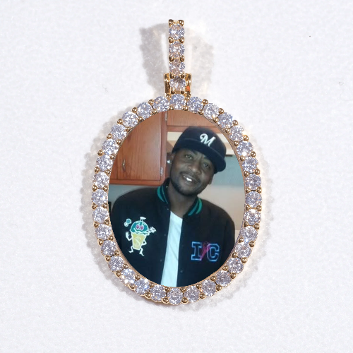 3D Oval Custom Picture Pendant