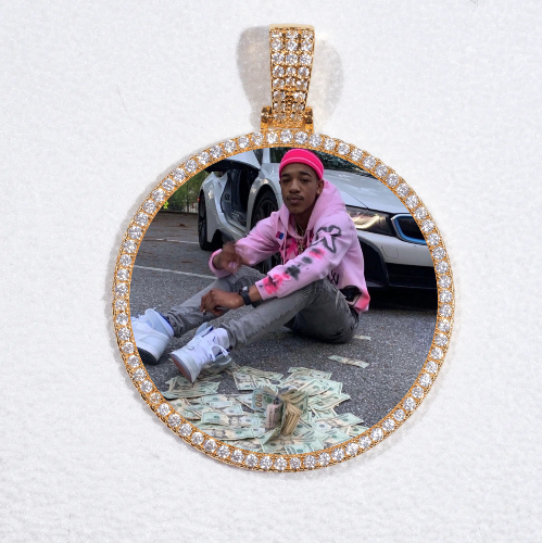 MEDIUM 3D CIRCLE CUSTOM PICTURE PENDANT