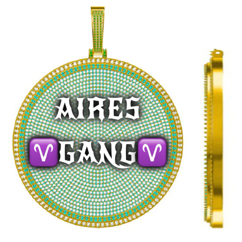 CUSTOM LETTER NECKLACE 3D BIG DISC