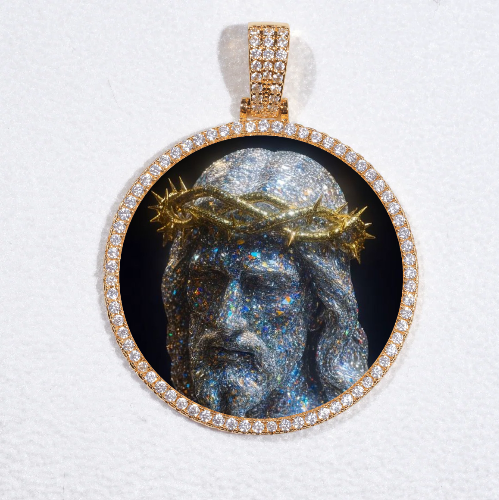 MEDIUM 3D CIRCLE CUSTOM PICTURE PENDANT