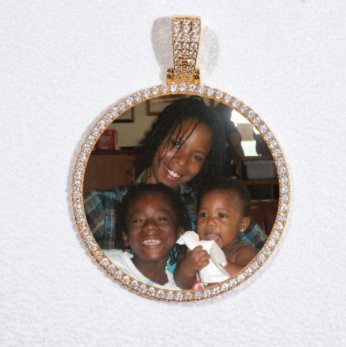 MEDIUM 3D CIRCLE CUSTOM PICTURE PENDANT
