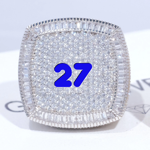 CUSTOM LETTER 3D ICED RING