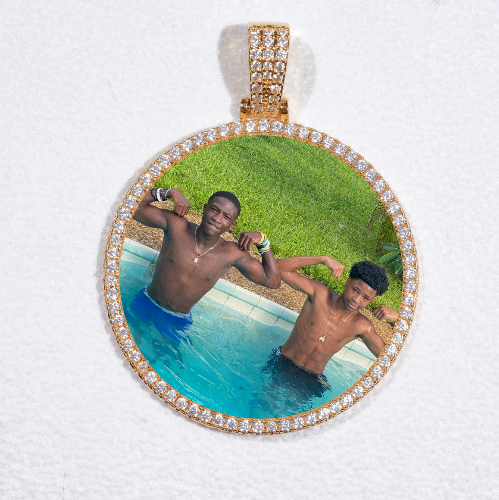 MEDIUM 3D CIRCLE CUSTOM PICTURE PENDANT