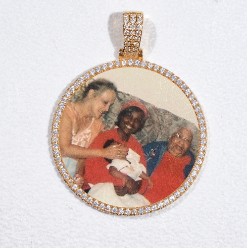 MEDIUM 3D CIRCLE CUSTOM PICTURE PENDANT