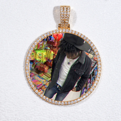 MEDIUM 3D CIRCLE CUSTOM PICTURE PENDANT