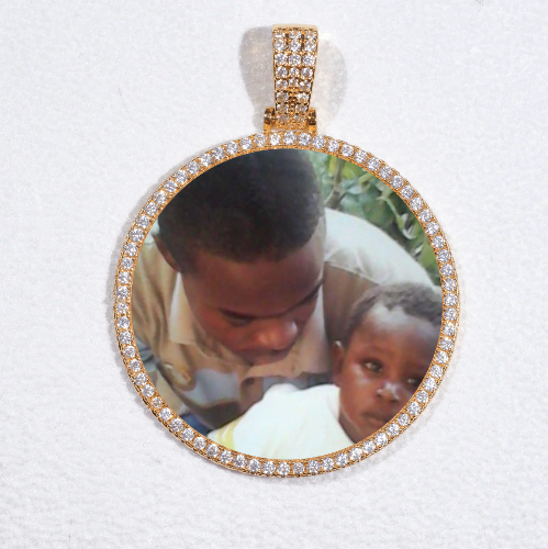 MEDIUM 3D CIRCLE CUSTOM PICTURE PENDANT