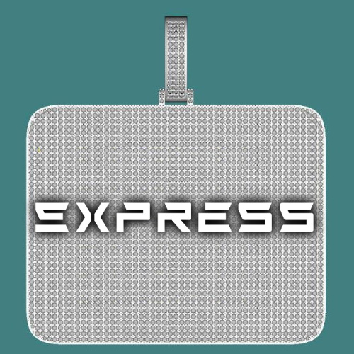 CUSTOM LETTER NECKLACE 3D BIG SQUARE