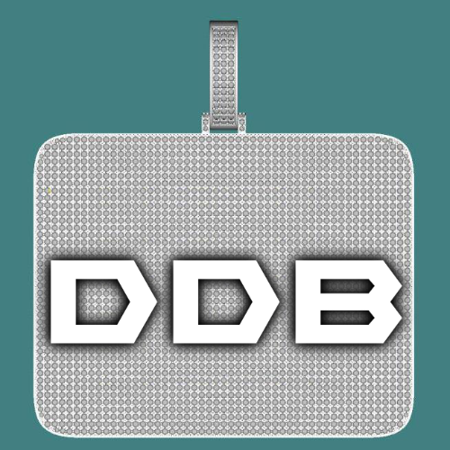 CUSTOM LETTER NECKLACE 3D BIG SQUARE