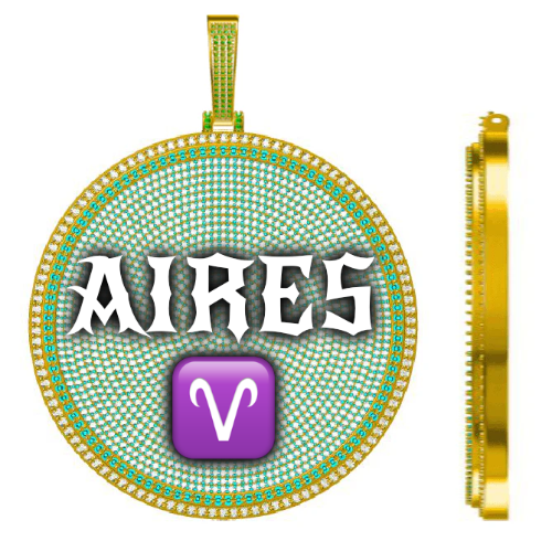 CUSTOM LETTER NECKLACE 3D BIG DISC
