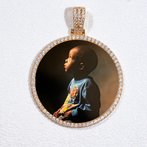 MEDIUM 3D CIRCLE CUSTOM PICTURE PENDANT
