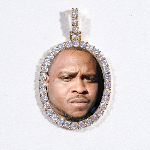 3D Oval Custom Picture Pendant