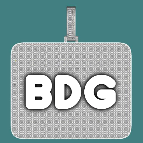 CUSTOM LETTER NECKLACE 3D BIG SQUARE