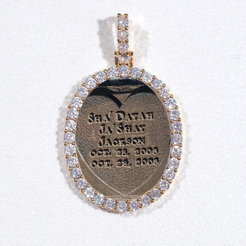 3D Oval Custom Picture Pendant