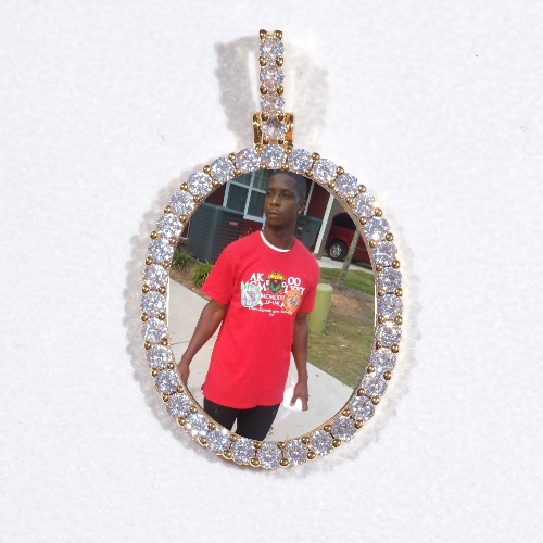 3D Oval Custom Picture Pendant