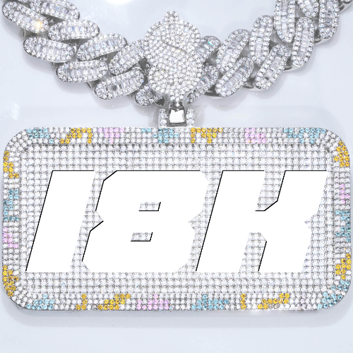 CUSTOM LETTER NECKLACE 3D COLORFUL SQUARE