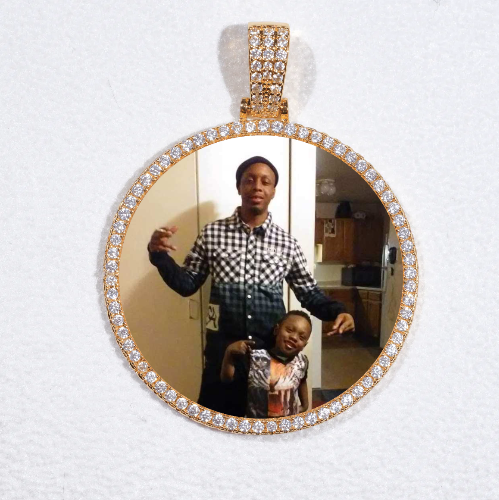 MEDIUM 3D CIRCLE CUSTOM PICTURE PENDANT