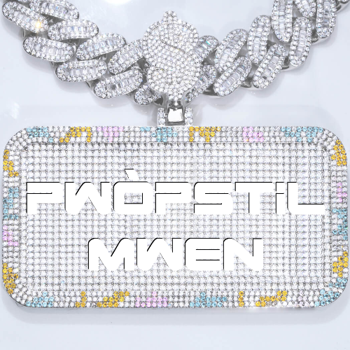 CUSTOM LETTER NECKLACE 3D COLORFUL SQUARE