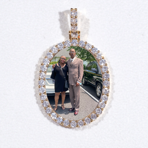 3D Oval Custom Picture Pendant