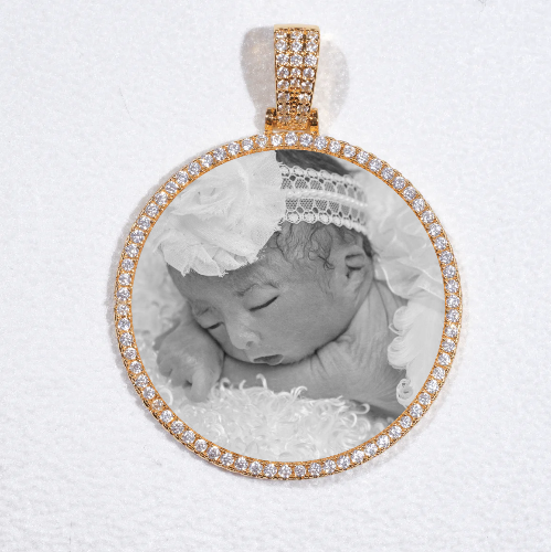 MEDIUM 3D CIRCLE CUSTOM PICTURE PENDANT