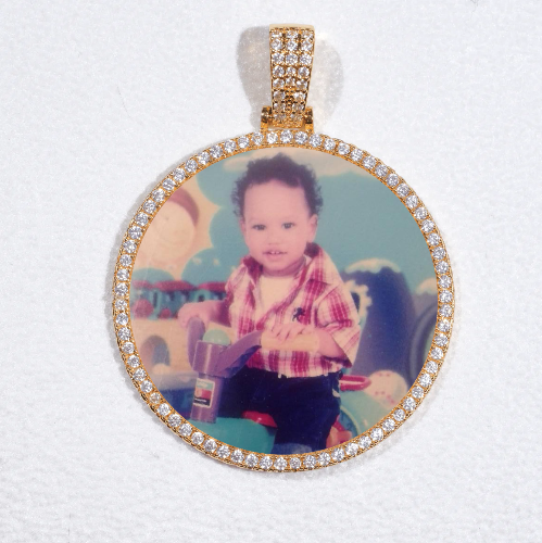 MEDIUM 3D CIRCLE CUSTOM PICTURE PENDANT