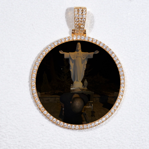 MEDIUM 3D CIRCLE CUSTOM PICTURE PENDANT